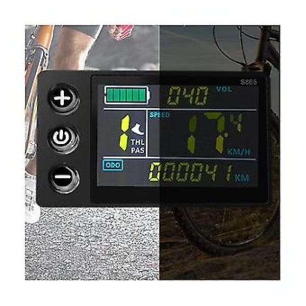 LCD-S866 Elektrisk Cykel LCD Display Instrument 24V 36V 48V Elektrisk Cykel Modifikation, W