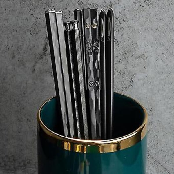 5 Paria Laserilla Kaiverrettua Alloy-Syömäpuikkoja, Liukumattomat, Uusiokäyttöiset Sushi-Puikot