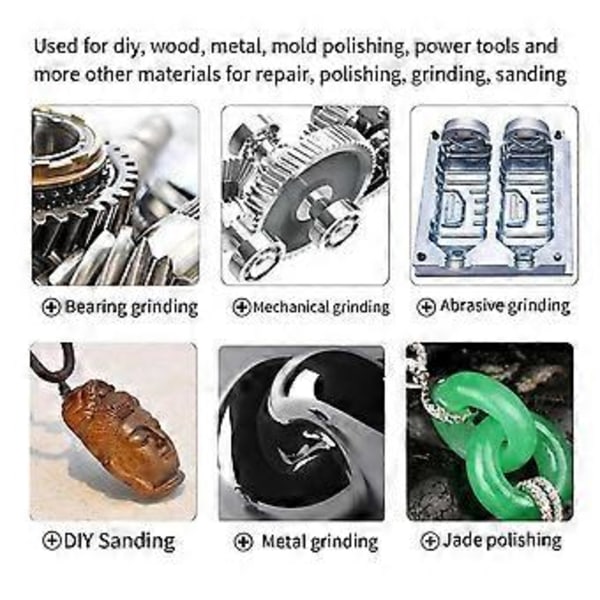 100 ST/Låda Slipsten Polering Sliphuvud Elektrisk Borr Bits Hjul 4-10mm för Borr Roterande Verktyg 3mm