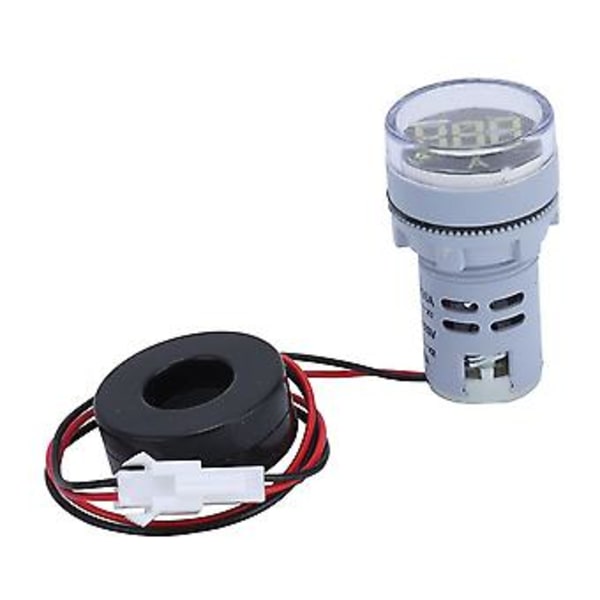 Digital Strömmätare Universal Amperemeter Signalindikatorlampa AC 220V AD16‑22DSA Vit