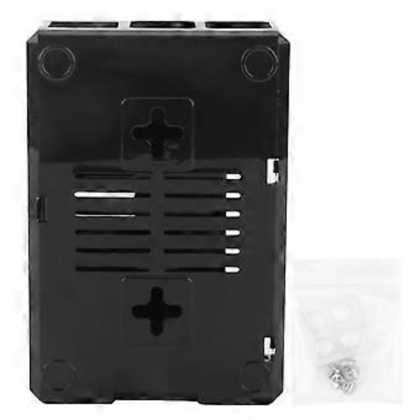 Beskyttende frostet kassecover i ABS til Raspberry Pi 3B 3B+ D-stil med skrue (Sort)