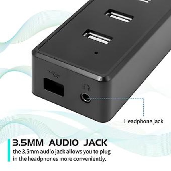 3 in 1 tietokoneen kaiutinsarja mikrofonilla, USB-keskittimet, USB-konferenssikaiutin, PC-mikrofoni videoneuvotteluihin