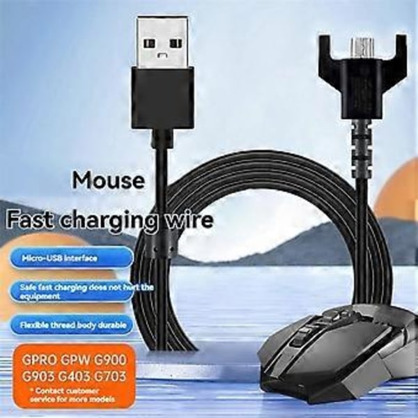 Korvaava USB-latauskaapeli datakaapeli GPRO/GPW/G900 G403 G703 -pelihiiren latauskaapeli