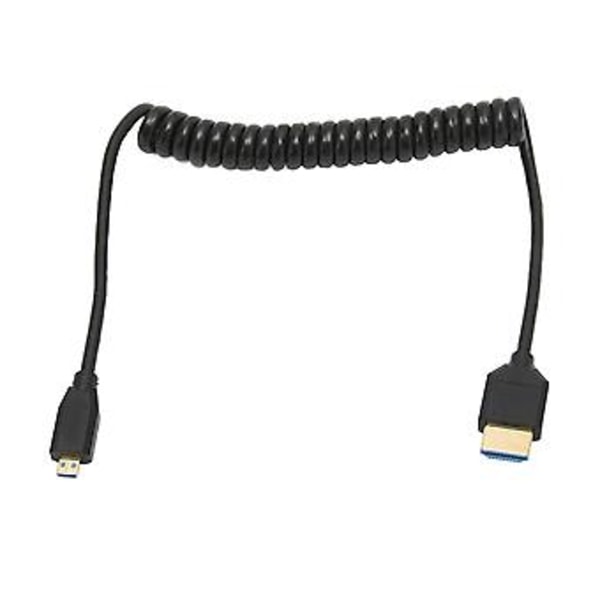 HD Multimedia Interface Kabel Fjeder Tilbagetrækkelig A Han til D Han 8K 60Hz Micro HD Multimedia Interface Kabel