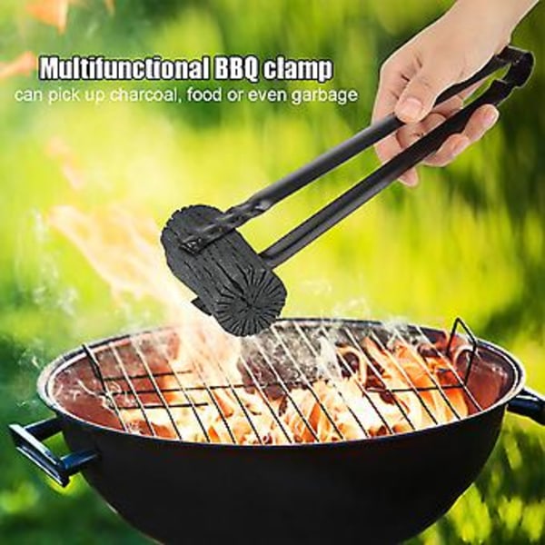 Multifunksjonell Metall BBQ Klype Tang Klemme for Søppel Kull Serveringsverktøy
