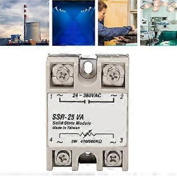 Solid State Relæ 25A Enkeltfaset 2W 470/560K Input AC 24380V Output SSR til Maskinudstyr