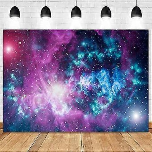 210cmx150cm Kosmisk Planet Stjärnklar Natt Fotobakgrund Tyg Barn Foto Porträtt Födelsedagsfest Dekor,E