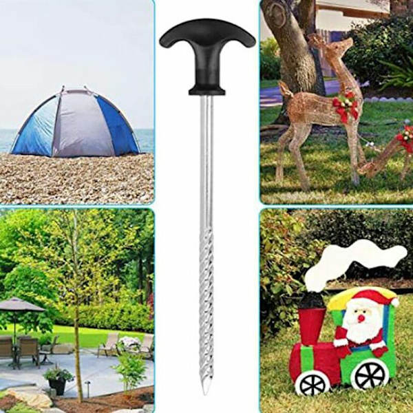 Tältpinnar 12 stycken Tältpinnar Järnpinnar Tältmarkpinnar 21cm Tältkrok Tältfästpinnar för Paraplyskog, Gräsmark, Gräs, Sa