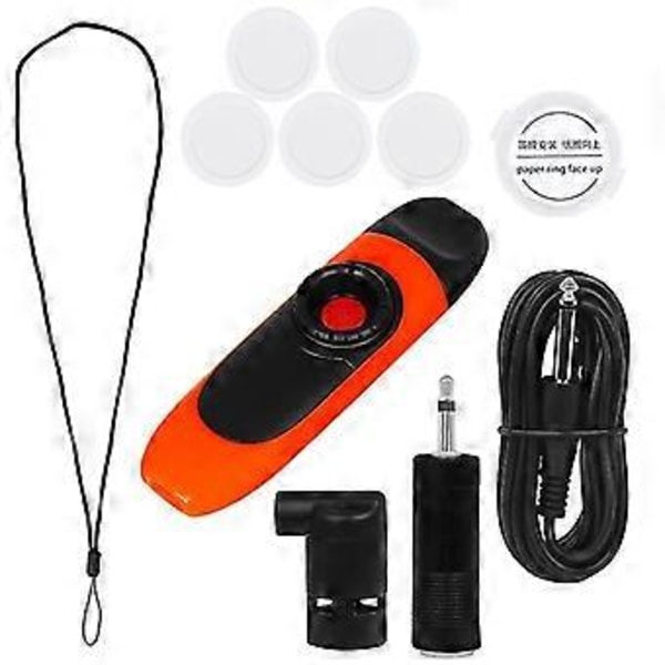 1 Sett Kazoo Profesjonell Ytelse Elektrisk Kazoo Instrument Med Tilkoblingskabel
