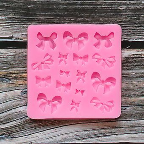 Silikone Neglekunst Form DIY Støbning Bueformet Udskåret Mønster Negledekoration Form til Vedhæng Chokolade Pink