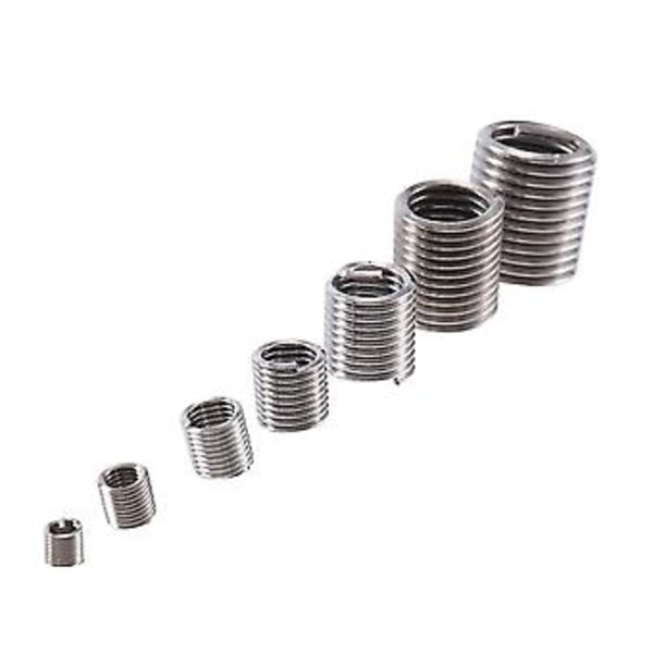 2 Sett 200 stk Gjenget Innlegg Wire Innlegg Kit -m6/m8 M10 M12 Mindre Stål 304 Skruehylse Gjenge