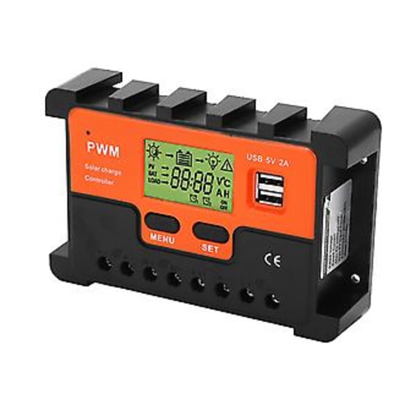 V Solar Charge Controller, PWM Solar Controller 12V/24V VPWM Solar Controller Stilfuld og Moderne