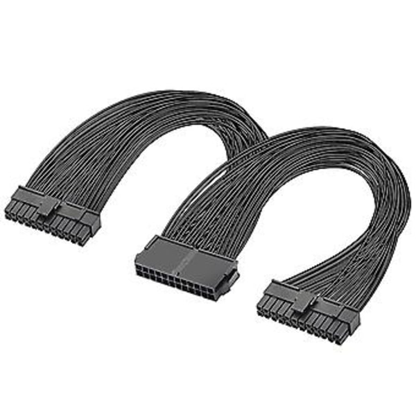 Kaksois PSU 24-nastainen Atx Mboard Splitter -kaapeli, 24-nastainen (20+4) Atx Mboard Extensi -liitäntään