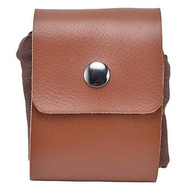 Fruktplockarpåse Midjehängande Canvasmaterial PU-stil Vikt Sparar Utrymme Bälte Foderpåse Brun