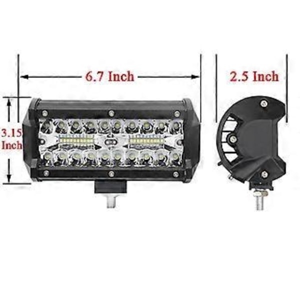 7 Tommer 120W Combo Led Lys Barer Spot Flood Beam for Arbeid Kjøring Offroad Båt Bil Traktor Lastebil SUV ATV 12V 24V