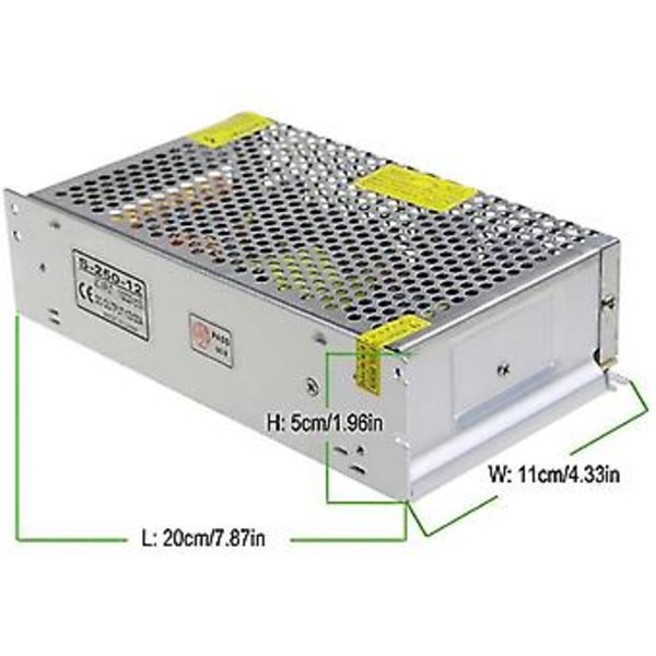 DC 12V 20A 240W Transformator Strömförsörjning AC 110V / 220V till DC 12V 20amp Switching Adapter Konverterare