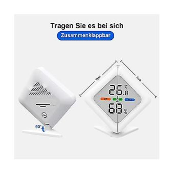 Digital Rumstermometer Hygrometer Bärbar Rumstermometer För Inomhusbruk Kontor Sc