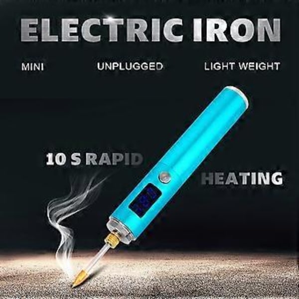 USB Tehokas Nopea Lämmitys Langaton Juotoskolvi Ladattava Juotoskolvi Lämpötila LED-näytöllä Kärki-B