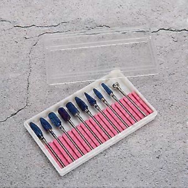 10 st Nagel Sliphuvud Nagelborr Set Nagelpolerare Tillbehör Manikyr Verktygssats