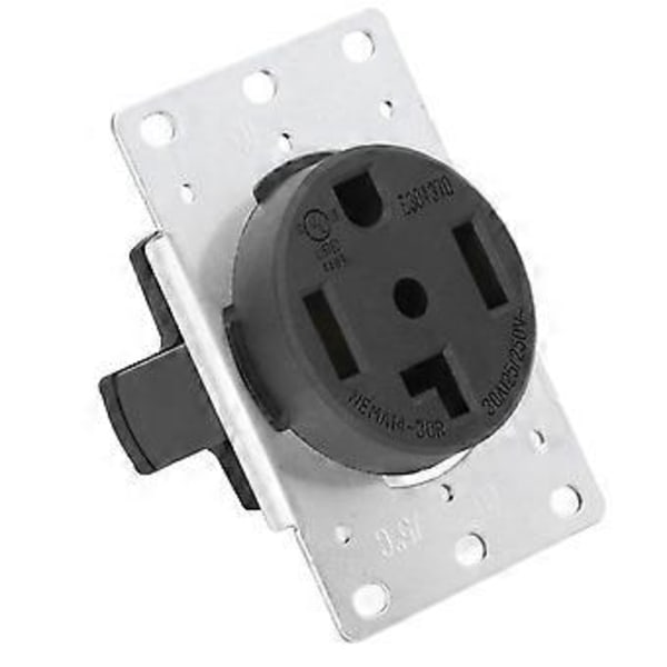 4-reikäinen teollisuuspistorasia Naaraspuolinen virtaliitin US-standardi 30A 125V/250V