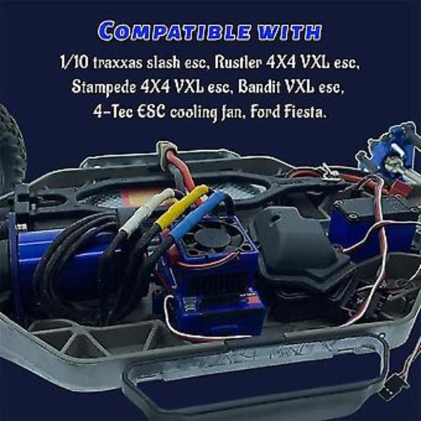 2st Vxl- Velineon Esc Vxl-3 Vxl Kylfläns Kylfläkt För Bandit Stampede Slash 2wd / Vxl Delar