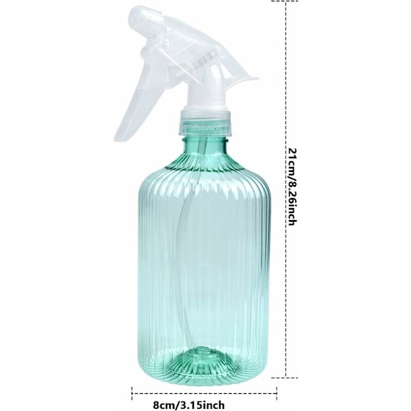 2 st 500 ml tomma sprayflaskor, sprayflaskor sprayburkar plast tomma spraybox sprayburkar transparent tomma sprayflaska, för frisör