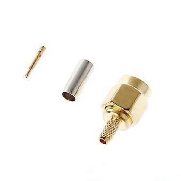 10 st SMA Hane Kontakt Press RG174 RG316 LMR100 Kabel RF-kontakt