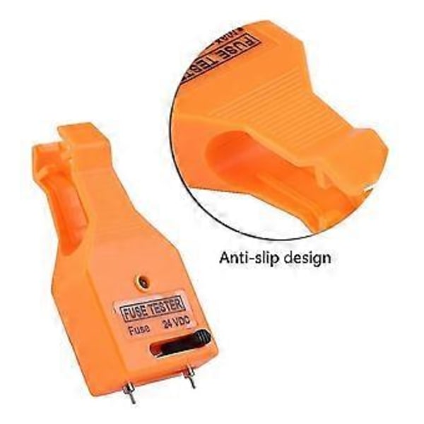 Baoye Verktyg för att ta bort bilbladssäkringar, Säkringskontroll med dragfunktion och ljusdetektor, Ato/atc Säkringstestverktyg (orange)(1st)