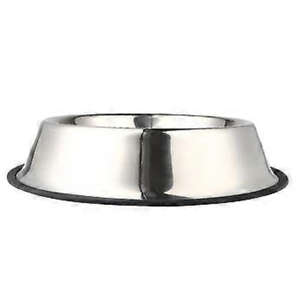 Anti-skrid Kæledyrsskål Rustfrit Stål Kæledyrsfoder Hund Kat Sikkert Vand Drikke Til Hjemmebutik Kæledyrsartikler (26cm Base, Sølv)