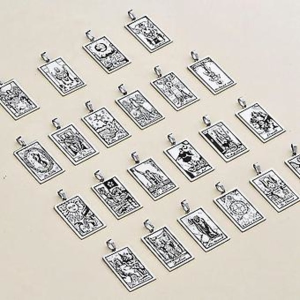 22 stk. Tarot Vedhæng Kort i Bulk til Smykker og Halskæder