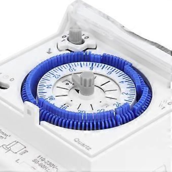 Mekanisk Timer Automatisk 24 Timer Lavt Strømforbruk Tidsbryter for Varmtvannsberedere Oppdrett 110-230V AC