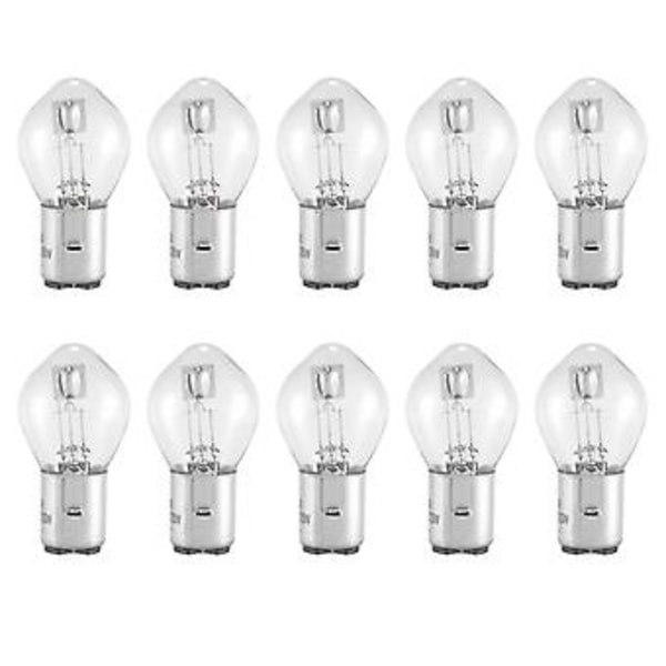 Cycle Ing 10x Pære 12v 35w B35 Ba20d Glas Passer Til Gy6 Atv Knallert Scooter