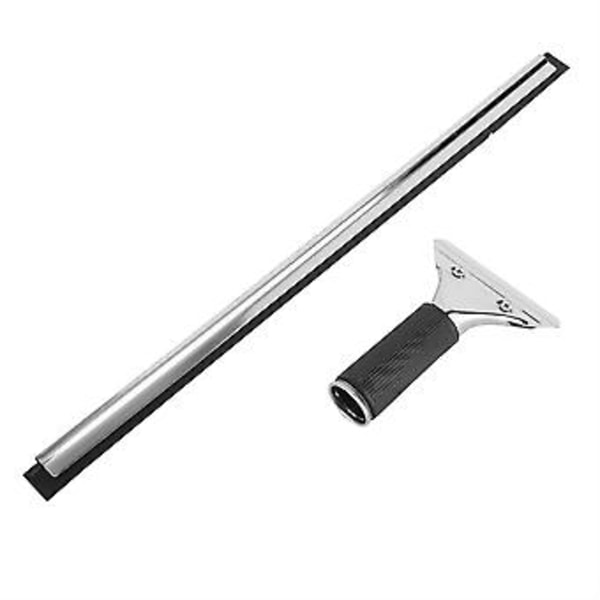 Vindusvisker i rustfritt stål for glass, rengjøringsskrape for baderomsspeil og bilrengjøring (45 cm)