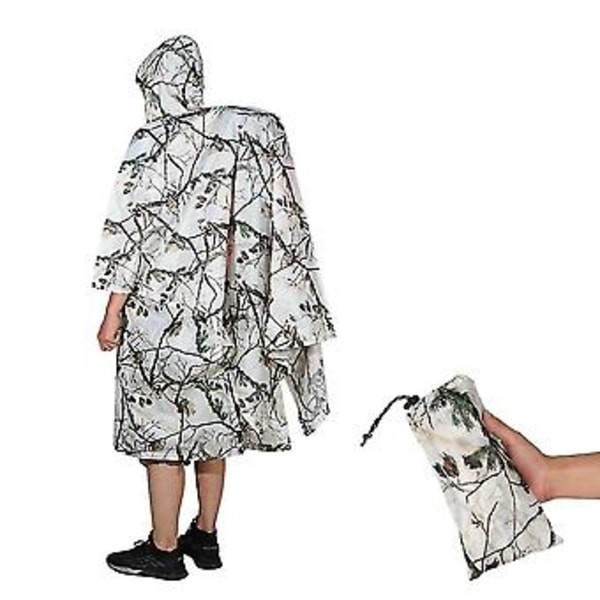 210 cm Vandtætte Regnfrakker Dame/Herre Jungle Regnponcho Rygsæk Camouflage Frakke Cykling Klatring Vandring Rejseovertræk