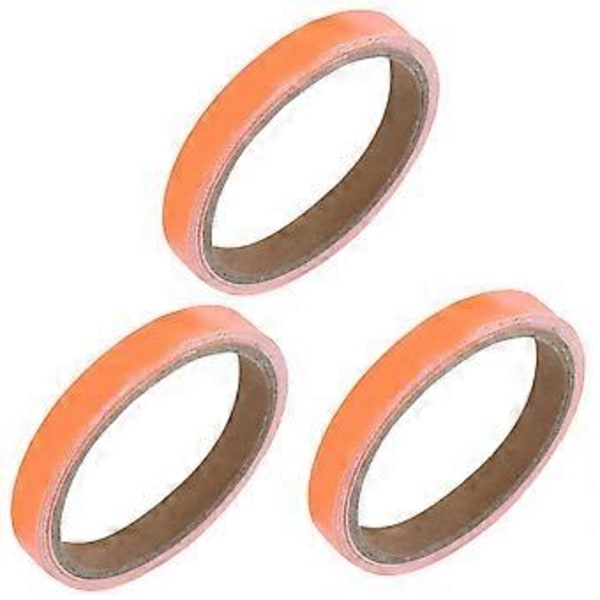 10 kpl Valonauha Itsekiinnittyvä Valoa Varaava Lava Liukueste Fluoresoiva Varoitusnauha Oranssinpunainen 1,5 cm x 3 m