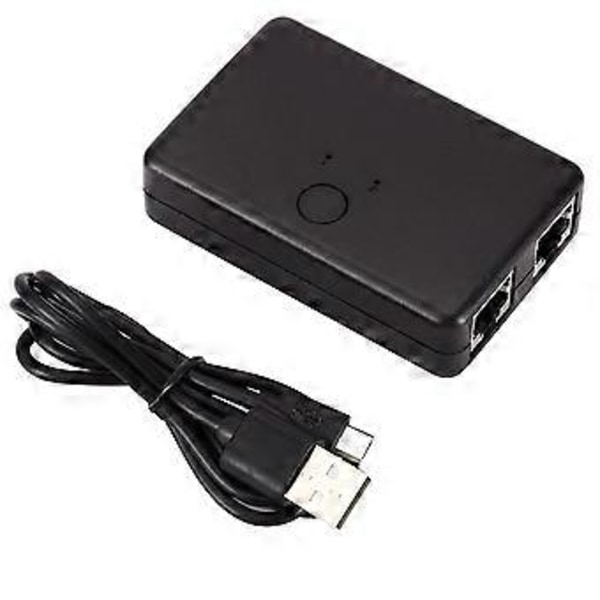 Hemmakontor Hub Splitter 2 Portar Intern Extern Internet Nätverks Switch Mini