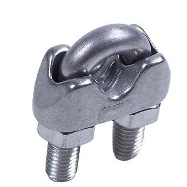 6mm 1/4 tommer rustfrit stål wire reb kabel klemmer 12 stk