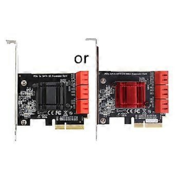 6 Porte PCI Sata Controller Internt Udvidelseskort PCI-E til Sata 3.0 Adapter