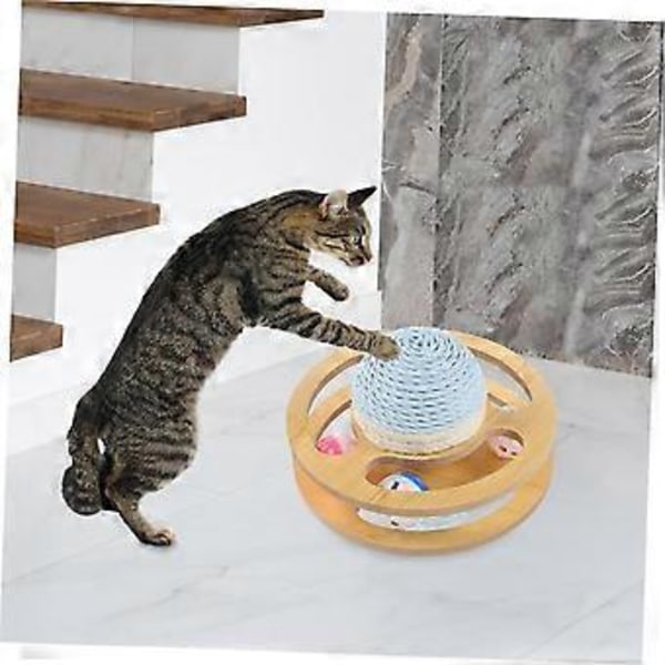 Sisal Skivspel Leksak Golv Kattunge Klösbräda Katt Klösboll Katt Klösbräda Kattställ -A