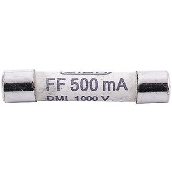 5 st Silver+ Keramik 1000V 500mA 6.3 X 32mm Keramisk Säkring För Mätare 3*0.5*0.5cm