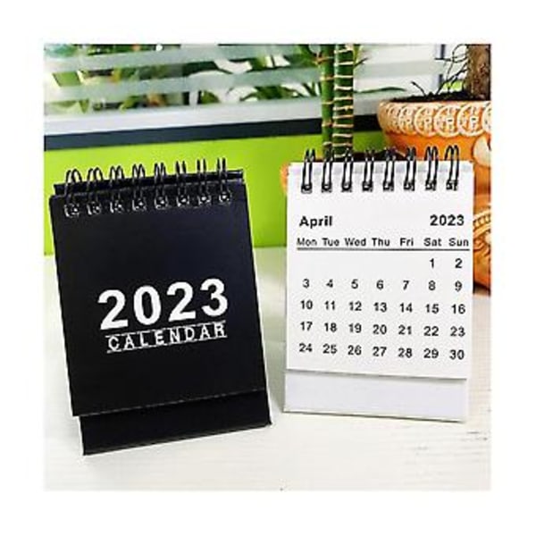 10 st Mini Bordskalender 2023 Löper Från Nu Till December 2023, 105x76mm Liten Stående Bordskalender