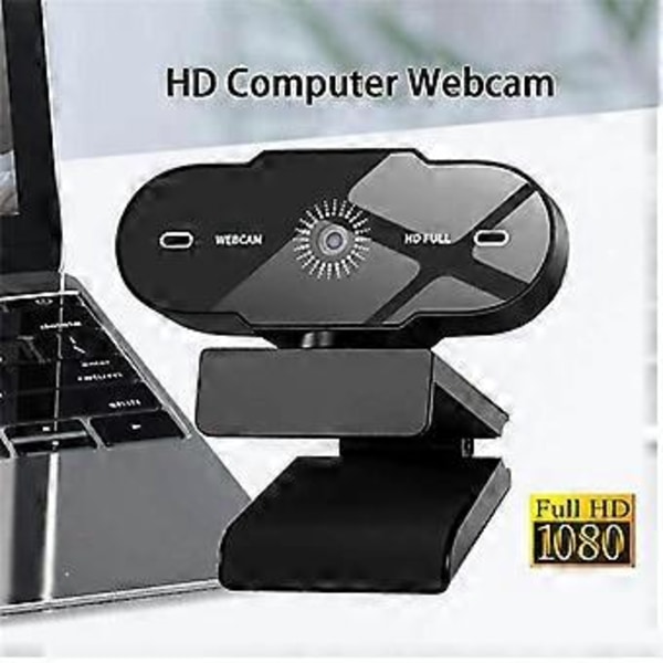 Webbkamera 1080P Mini PC USB-kamera 1080P Kamera Professionell HD-webbkamera med mikrofon för dator, kontor, spelstreaming