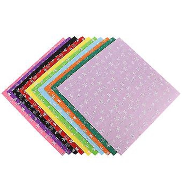 10 st Snömönster Handarbete Icke-vävt Tyg Hantverk Fyrkantigt Ark DIY Material (30*30cm)