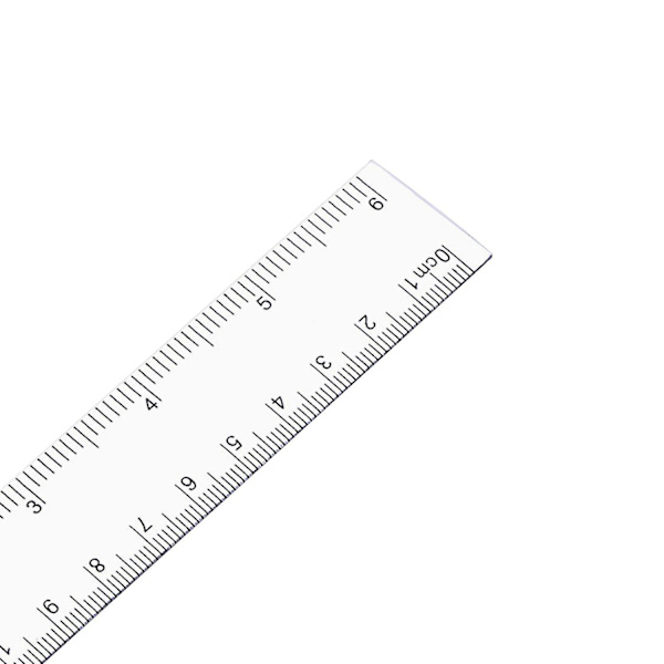 2 stk. fleksibel lineal i plast med tommer og metriske måleværktøjer 12\" og 6\"
