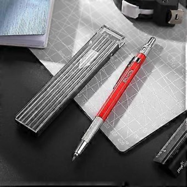 Svetsarpennor med 12 st Silver Streak Refiller, Metallmarkör Mekanisk Svetspenna Rörläggare