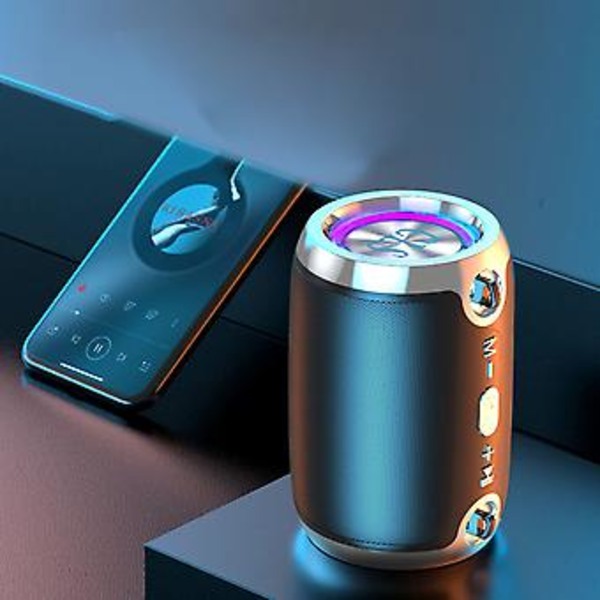 Bluetooth-högtalare Portabel Subwoofer Hög Volym Liten Trådlös Högtalare för Utomhusbruk Hem Svart Flaggskepps Förbättrad Version