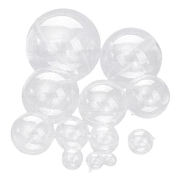Uusi Läpinäkyvä Avattava Muovipallo Läpinäkyvä Koristepallo Lahjapakkaus 3cm