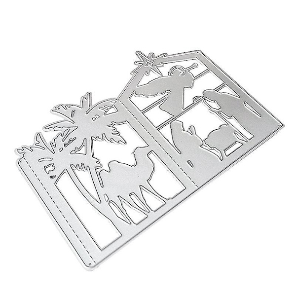 Jul Lykta Metall Skärmaskin Stencil Diy Scrapbooking Album Stämpel Papper