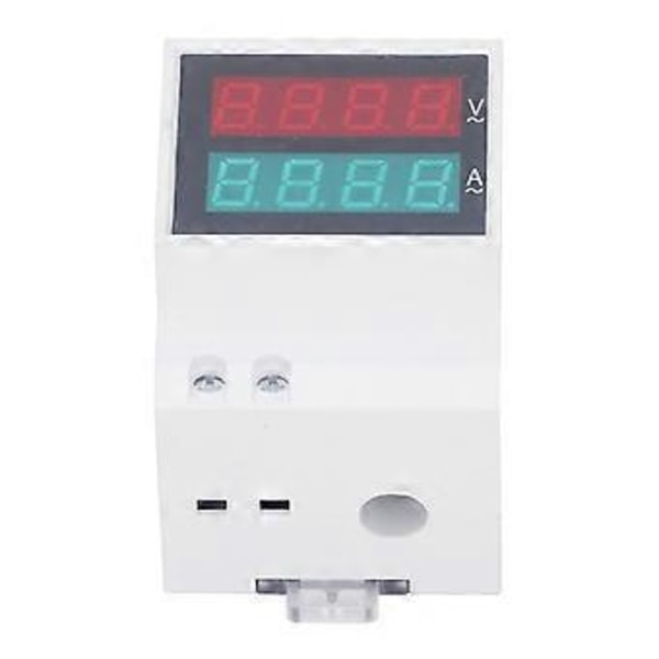 Över- och underspänningsskydd Automatisk återställning DIN-skena 80-300V 0,1-99,9A 0,5 tum LED Digital Rördisplay