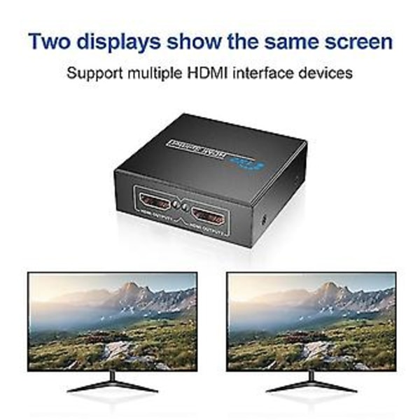 1x2 Splitter En Port Till 2 Display Dubblering/ Usb Ed Splitter (Ingång Till Två Utgångar)